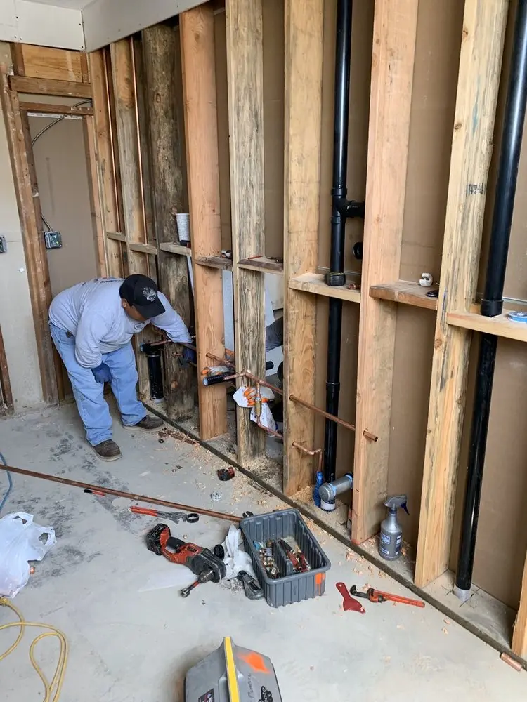 Commercial rough-in plumbing for Gas Line Repair in Concord